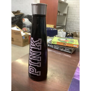 Victoria Secret PINK Water Bottle Black Sip Swell Vacuum Insulated Thermal
